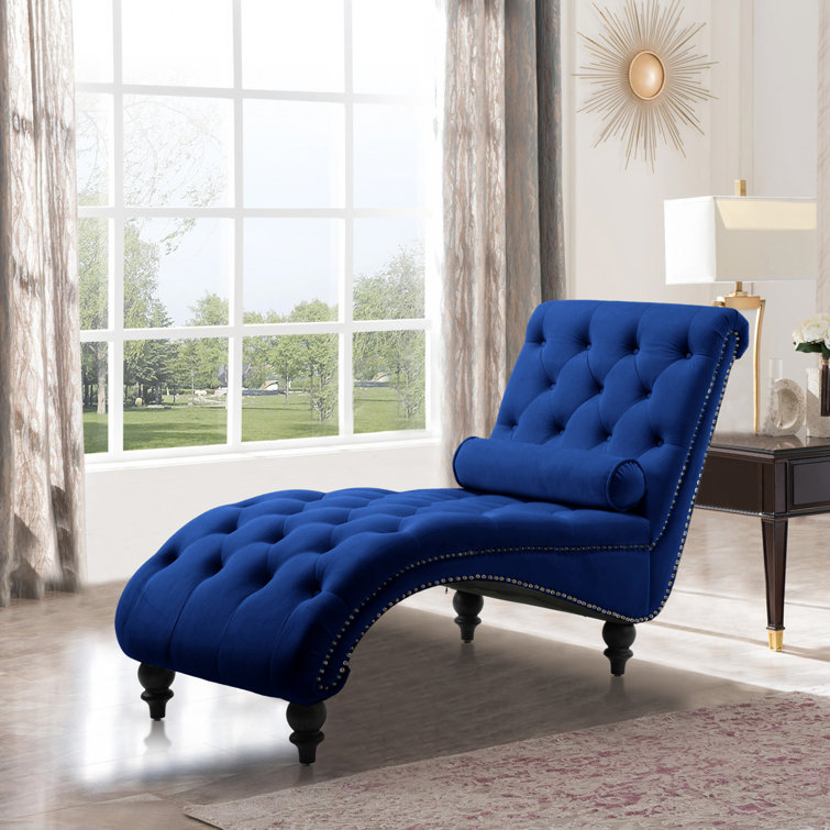 Royal blue deals chaise lounge chair